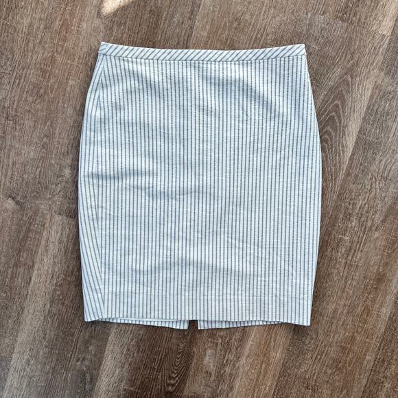 Etcetera Gold Label Blue Striped 2 Piece Skirt and Jacket Blazer Suit Set - Picture 7 of 11